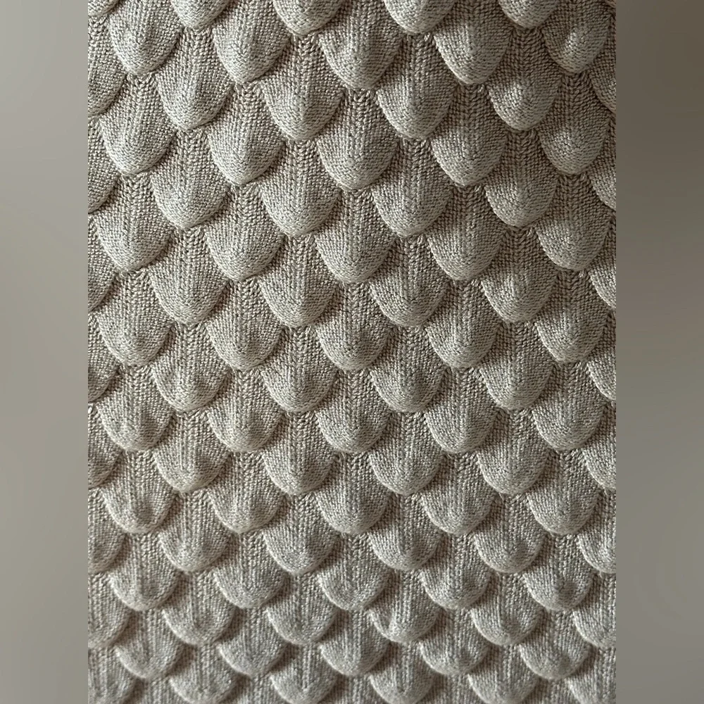 Tyche Taupe 3D Textured Knit Mini Skirt – One Size